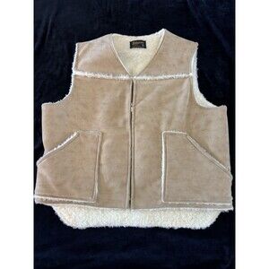 Vintage Ranch Vest Swingster World of Wearables Suede Fleece Lined XL Western